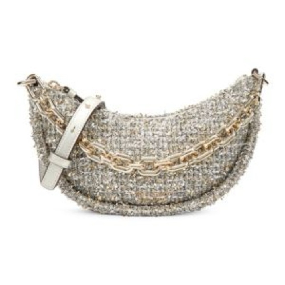 NWT Kate Spade New York Tweed Small Crossbody - Metallic